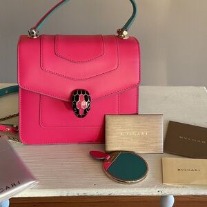 Bulgari Fuchsia Mini Bag with Serpenti Clasp